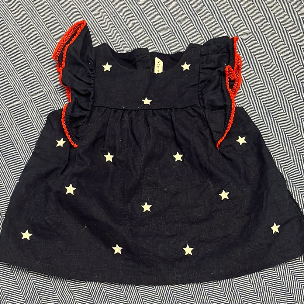 EUC Janie and Jack Navy Top with Star Accents